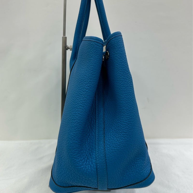 Hermes 愛馬仕 Garden party 36 花園36藍色銀扣 A刻-2