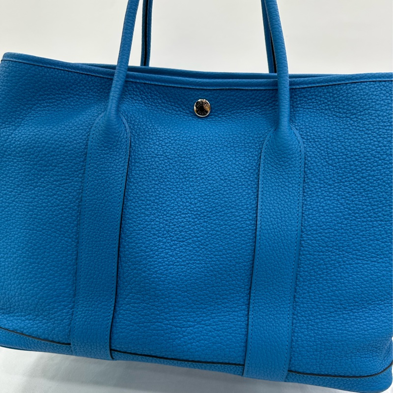 Hermes 愛馬仕 Garden party 36 花園36藍色銀扣 A刻-5