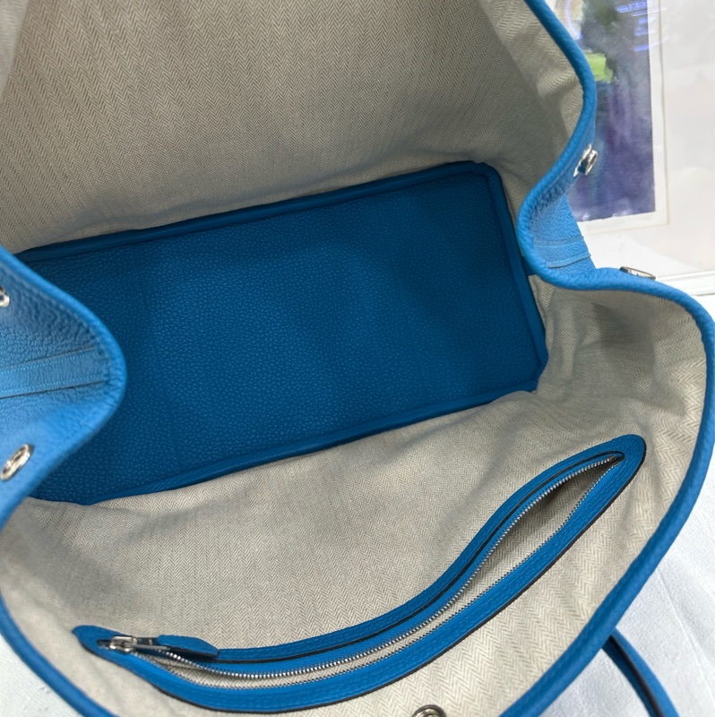 Hermes 愛馬仕 Garden party 36 花園36藍色銀扣 A刻-6