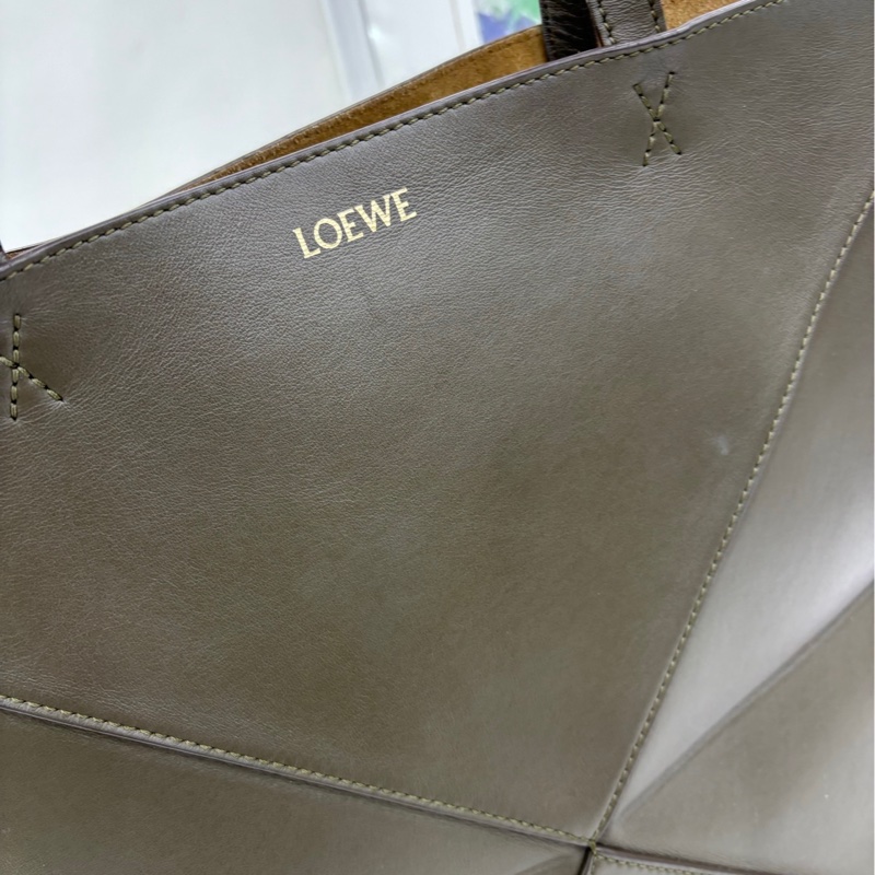 Loewe羅意威，Puzzle Fold橄欖綠中托特折疊包 25年-5