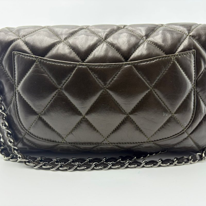 hanel（香奈兒）經典菱格紋翻蓋包-7