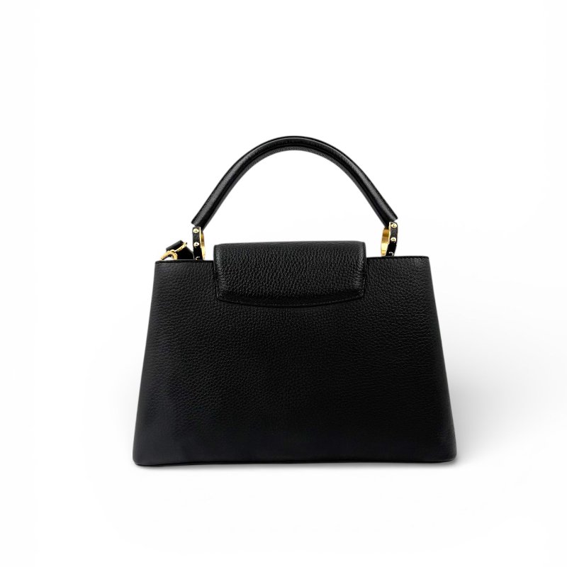 Louis Vuitton - 黑色牛皮花卉造型Capucines 手提肩背包╻MM-1