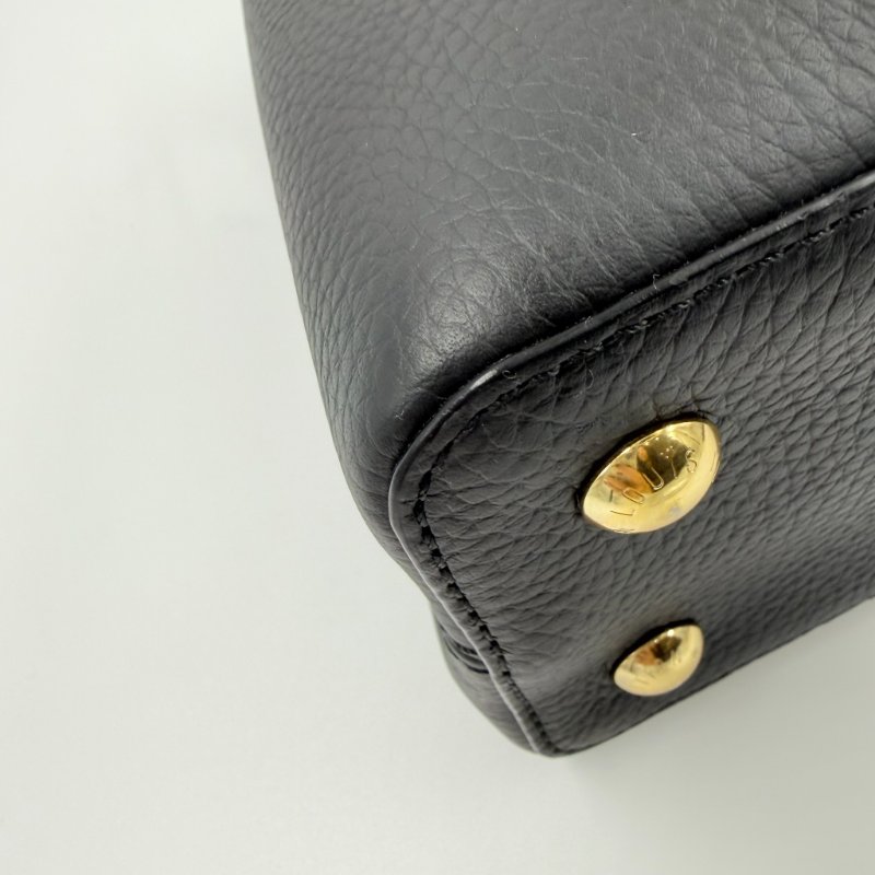 Louis Vuitton - 黑色牛皮花卉造型Capucines 手提肩背包╻MM-7