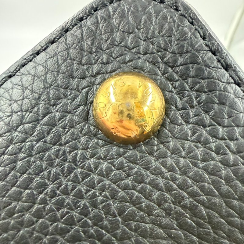 Louis Vuitton - 黑色牛皮花卉造型Capucines 手提肩背包╻MM-9