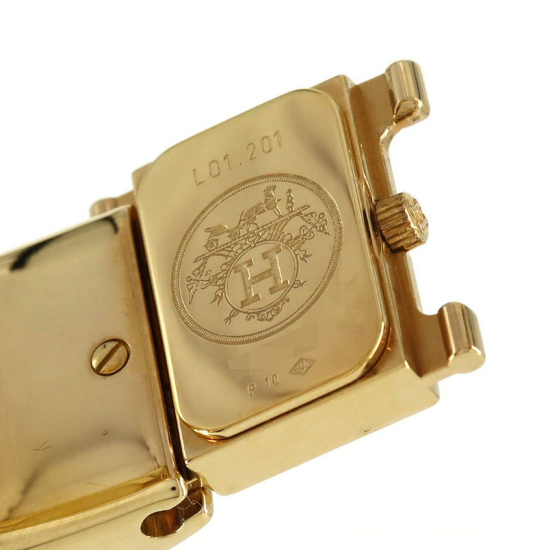 Hermès Roquet 琺瑯 GP LO1.201 石英腕錶-4