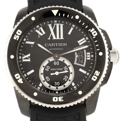 卡地亞 Calibre de Diver Carbon WSCA0006 精鋼自動腕錶