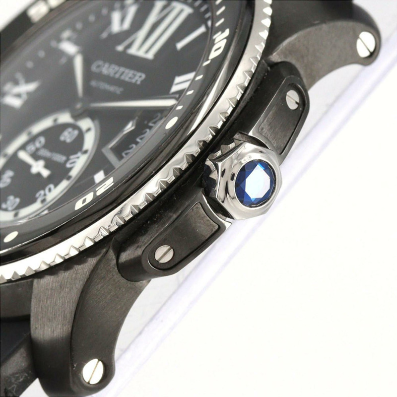 卡地亞 Calibre de Diver Carbon WSCA0006 精鋼自動腕錶-2