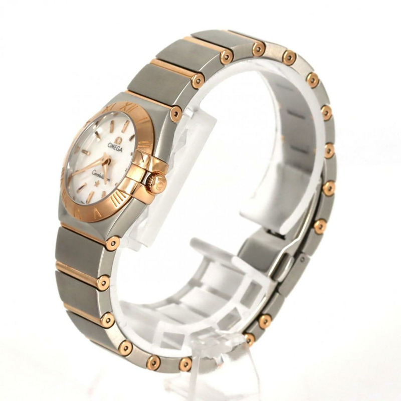 歐米茄星座系列磨砂玫瑰金雙色腕錶 123.20.24.60.05.001 SSxPG 石英機芯-1