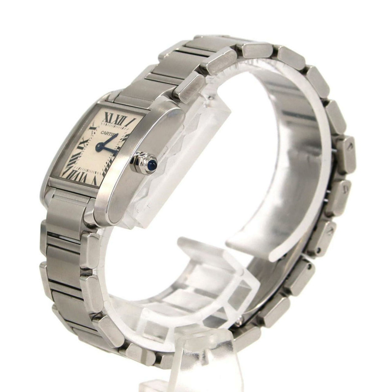 卡地亞 Tank Française SM W51008Q3 不鏽鋼石英錶-1