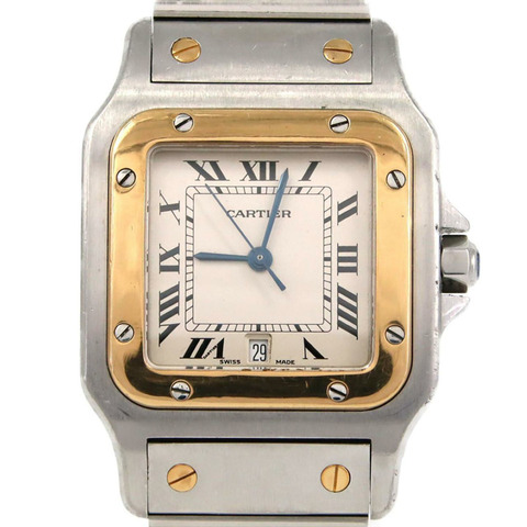卡地亞 Santos Galbe LM 雙色 W20011C4 SSxYG 石英錶