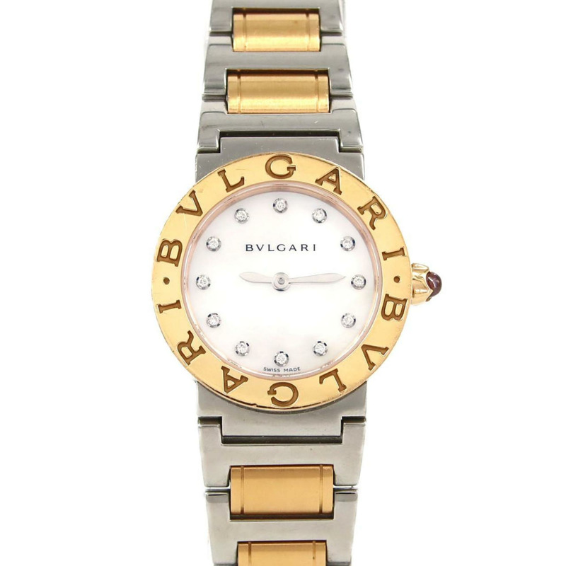 寶格麗 PG 組合 12P BBLP26SG BBL26WSPG 12 SSxPG 石英錶-0