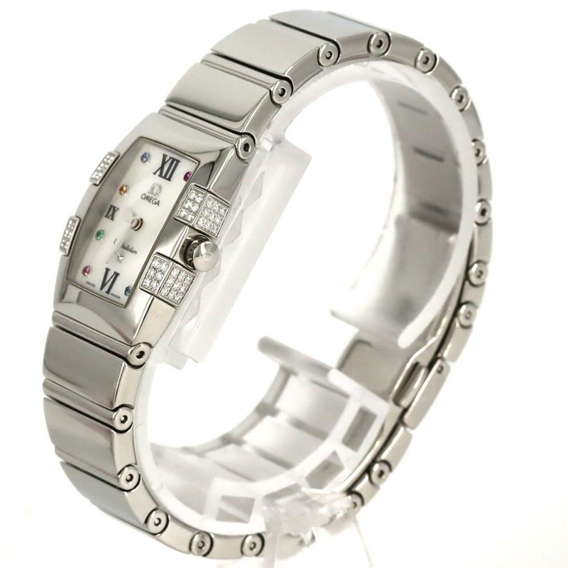 歐米茄星座系列 Quadrella D-8P 1585.79 不鏽鋼石英錶-1