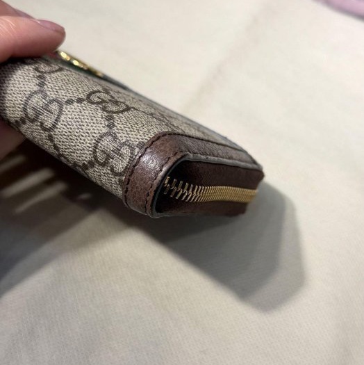 GUCCI 新款 復古 LOGO 綠紅綠 織帶 拉鍊 零錢袋 正常使用痕跡  88新 #割愛13999-3