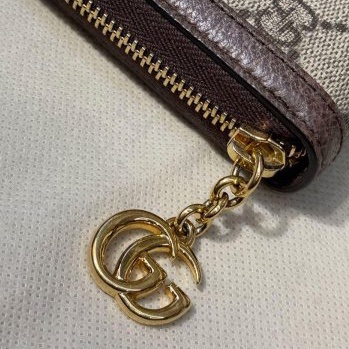 GUCCI 新款 復古 LOGO 綠紅綠 織帶 拉鍊 零錢袋 正常使用痕跡  88新 #割愛13999-4