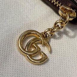 GUCCI 新款 復古 LOGO 綠紅綠 織帶 拉鍊 零錢袋 正常使用痕跡  88新 #割愛13999-5