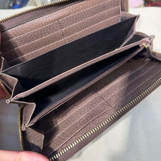 GUCCI 新款 復古 LOGO 綠紅綠 織帶 拉鍊 零錢袋 正常使用痕跡  88新 #割愛13999-8