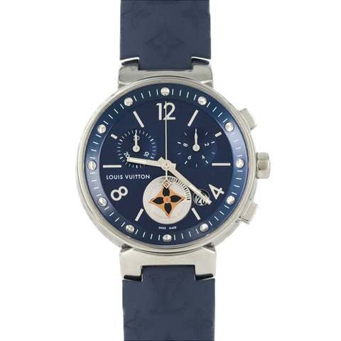 路易威登 Tambour 月星計時 QA032 不鏽鋼石英錶