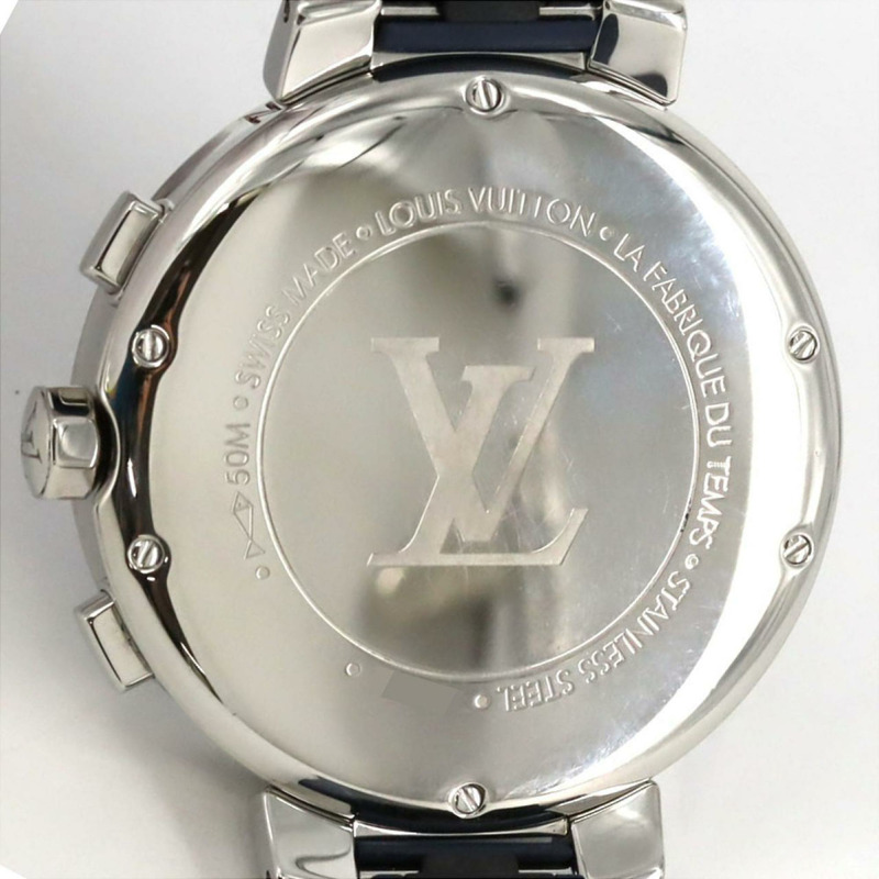 路易威登 Tambour 月星計時 QA032 不鏽鋼石英錶-4