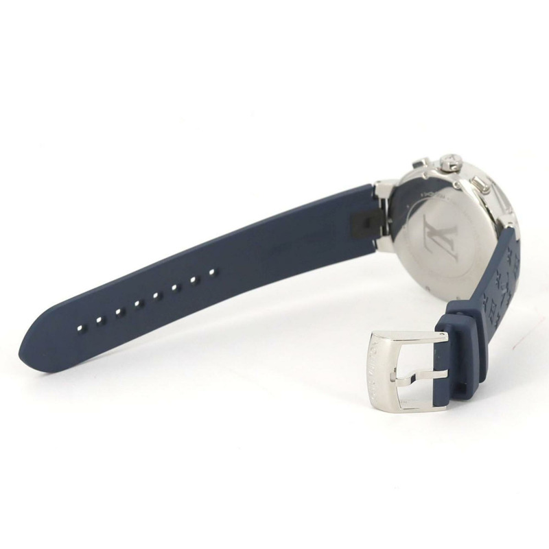 路易威登 Tambour 月星計時 QA032 不鏽鋼石英錶-5