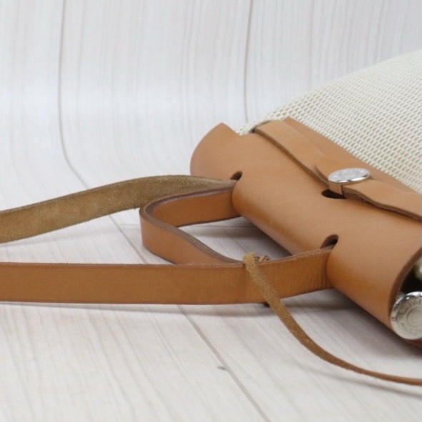Hermes Herbag 31 金棕銀釦-10