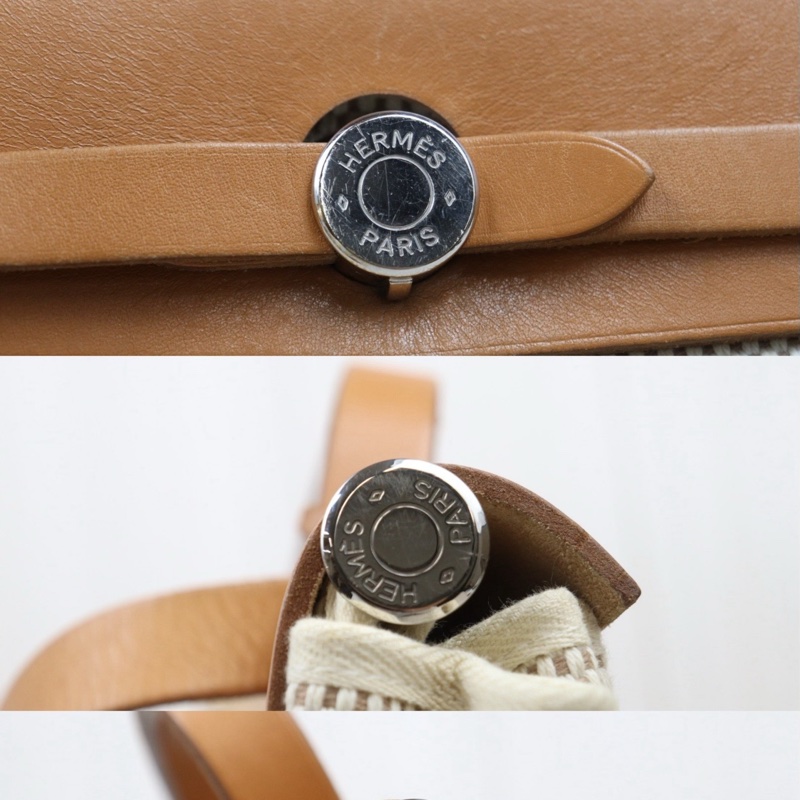 Hermes Herbag 31 金棕銀釦-16