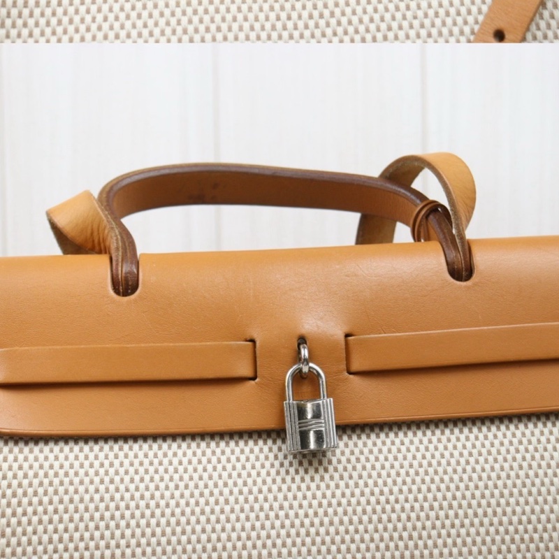 Hermes Herbag 31 金棕銀釦-17