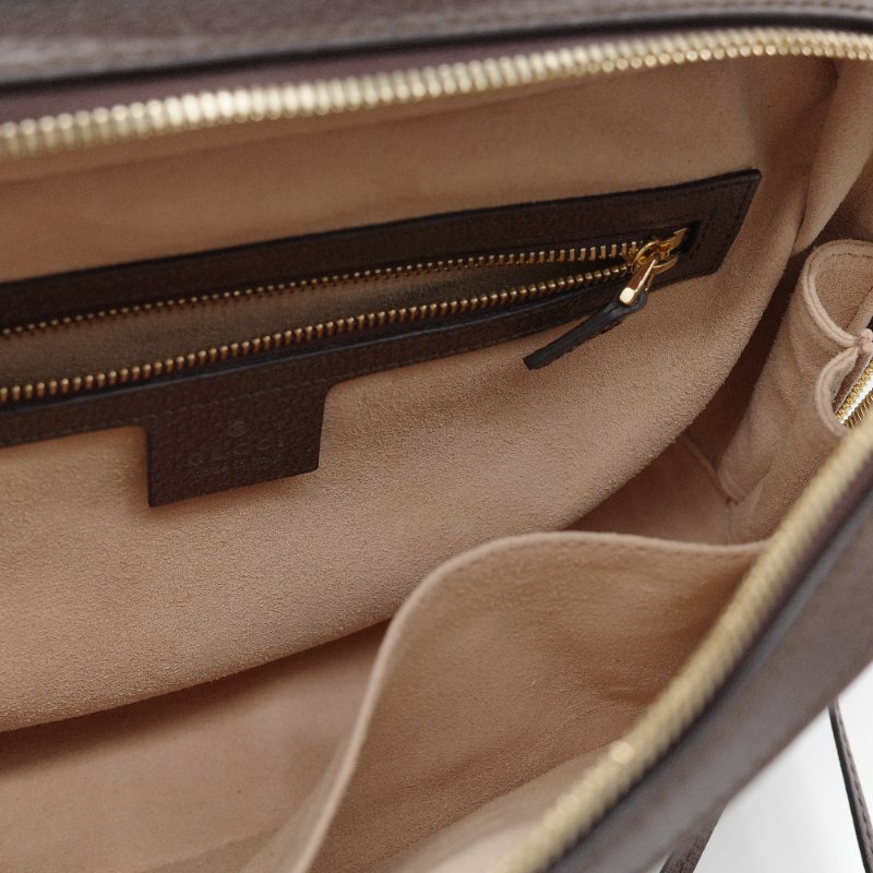 Gucci 古馳 經典GG Supreme 帆布印花 綠紅綠織帶 皮革飾邊 拉鍊手提包 化妝箱 郵差包 斜挎包 手提包-13