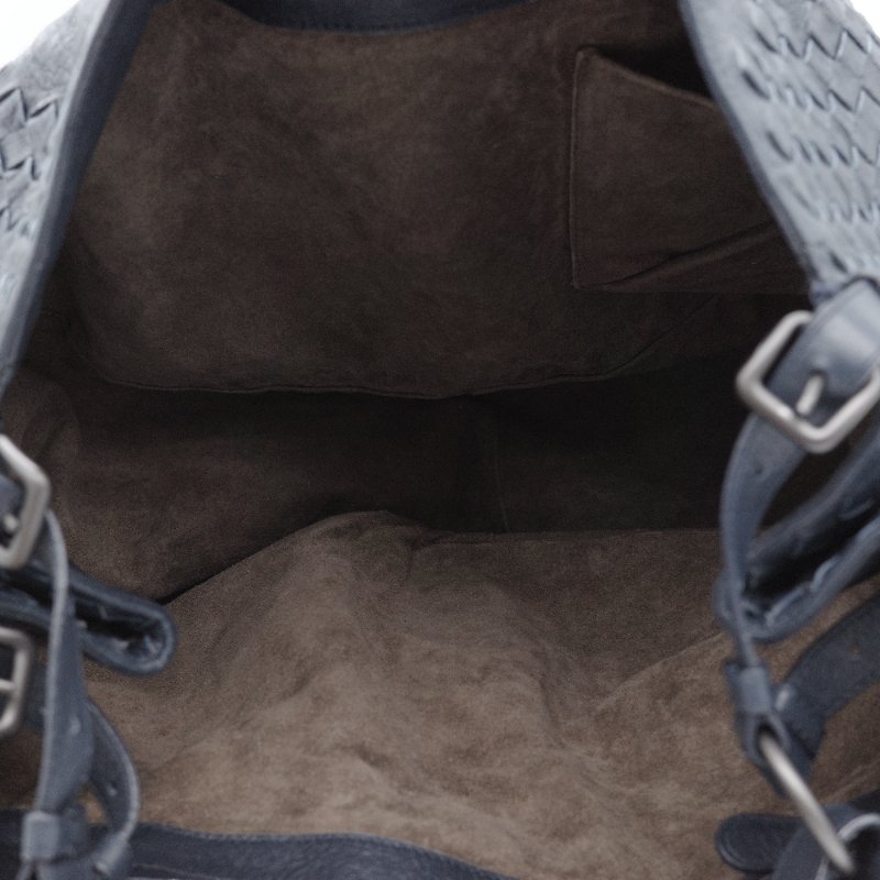 （大容量推薦♥️超級能裝）Bottega Veneta 寶緹嘉 Campana Intrecciato 深藍色 藏藍色 編織 牛皮革 肩背包-16