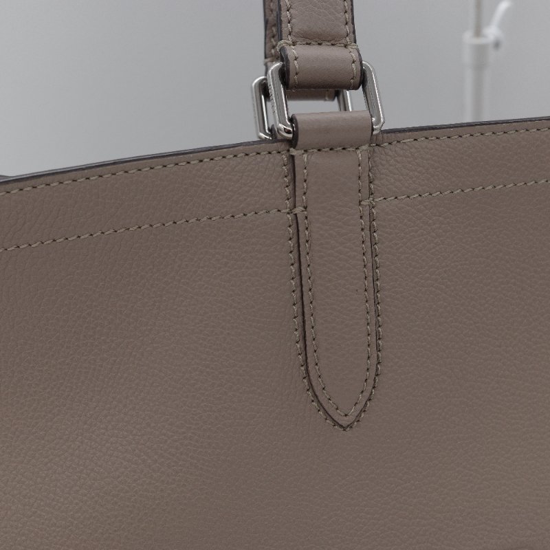 Fendi 芬迪 Way 3D 浮雕 Logo 灰色 荔枝紋牛皮 托特包-5