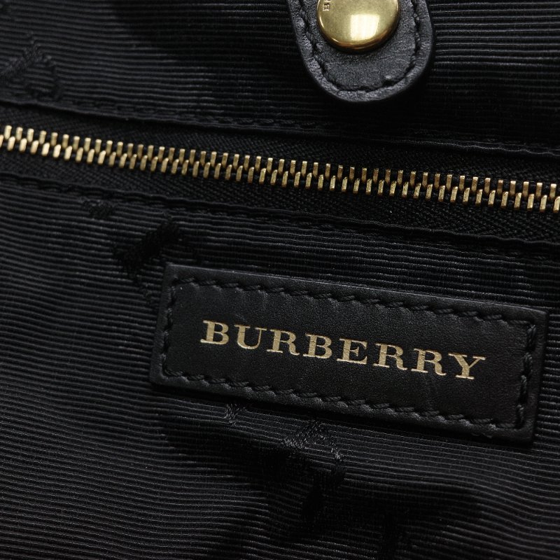 Burberry 巴寶莉 Rucksack 米色 塗鴉印花尼龍 黑色皮革飾邊 中號後背包-10