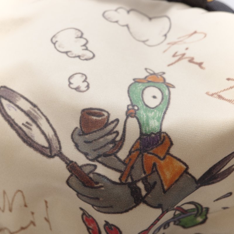 Burberry 巴寶莉 Rucksack 米色 塗鴉印花尼龍 黑色皮革飾邊 中號後背包-22