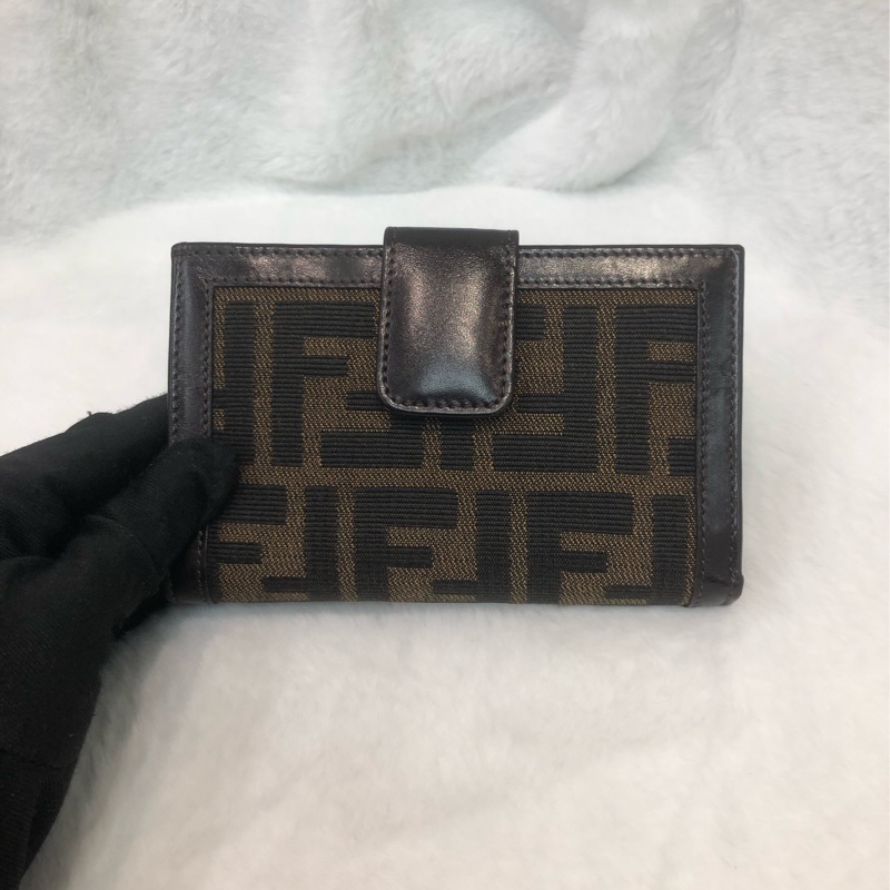 FENDI 老花中短夾 XB453-0