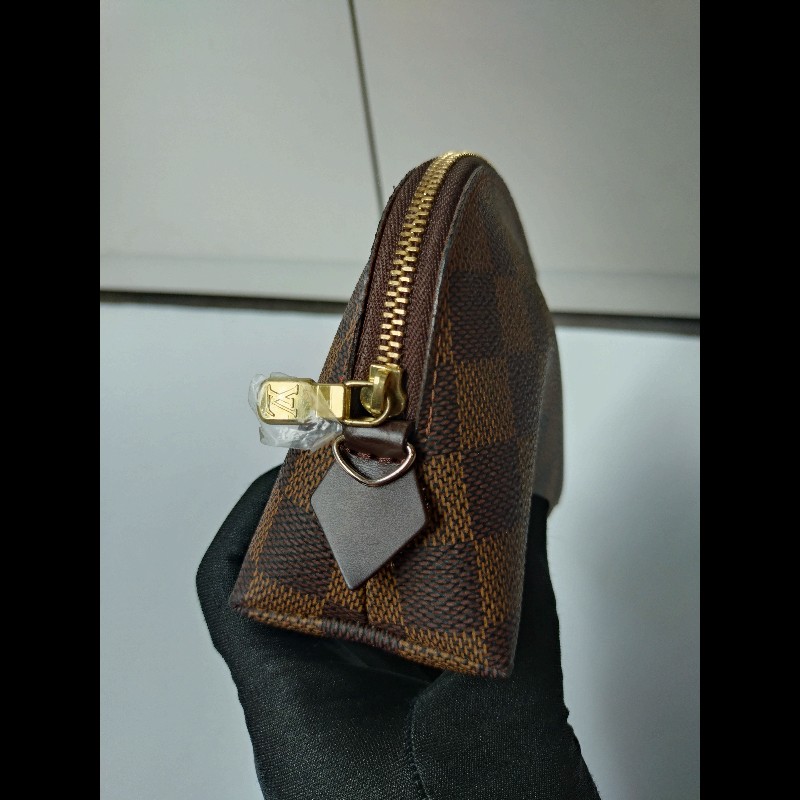 LV 咖啡色格子小化妝包-15