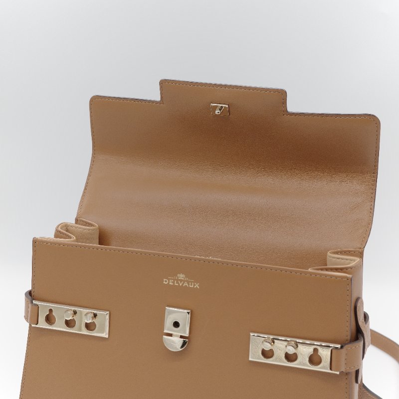 （氣質加分♥️絕對貌美）Delvaux 德爾沃 Tempête MM 焦糖棕色 牛皮 肩背包 手提包 專櫃 253,000-24