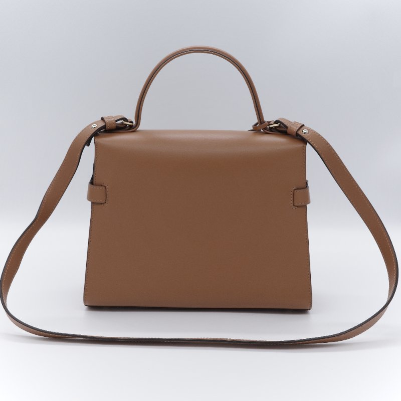 (氣質加分♥️絕對貌美)Delvaux 德爾沃 Tempête MM 焦糖棕色 牛皮 肩背包 手提包 專櫃 253,000-5