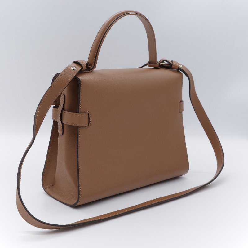 (氣質加分♥️絕對貌美)Delvaux 德爾沃 Tempête MM 焦糖棕色 牛皮 肩背包 手提包 專櫃 253,000-6