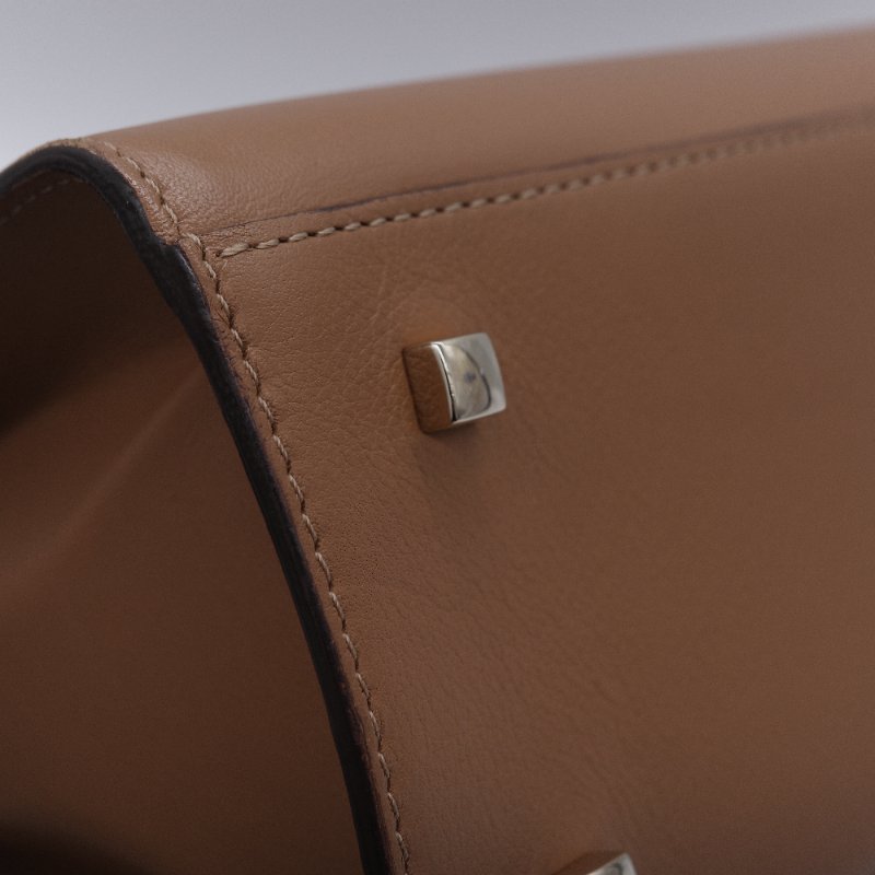 (氣質加分♥️絕對貌美)Delvaux 德爾沃 Tempête MM 焦糖棕色 牛皮 肩背包 手提包 專櫃 253,000-9