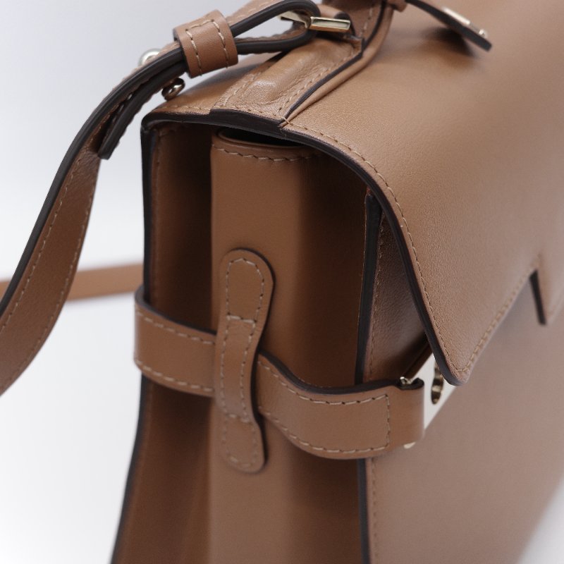 (氣質加分♥️絕對貌美)Delvaux 德爾沃 Tempête MM 焦糖棕色 牛皮 肩背包 手提包 專櫃 253,000-13