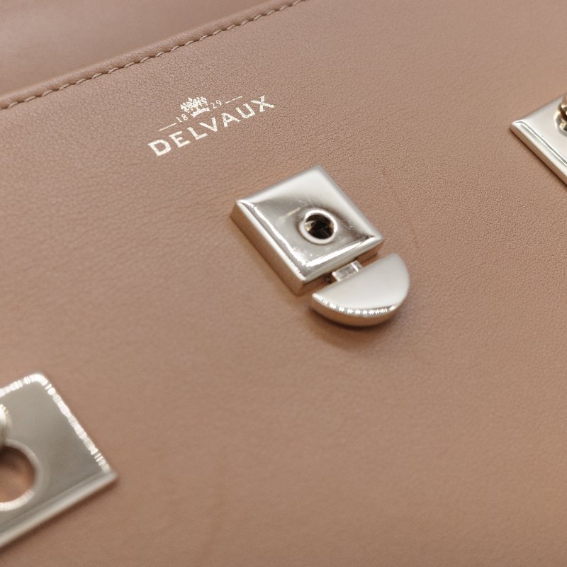 (氣質加分♥️絕對貌美)Delvaux 德爾沃 Tempête MM 焦糖棕色 牛皮 肩背包 手提包 專櫃 253,000-19