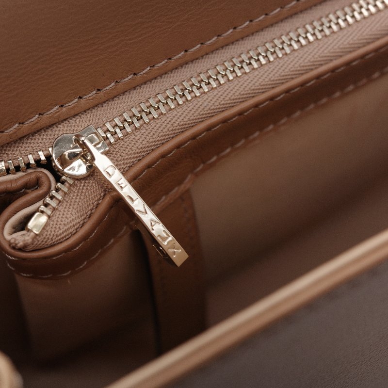 (氣質加分♥️絕對貌美)Delvaux 德爾沃 Tempête MM 焦糖棕色 牛皮 肩背包 手提包 專櫃 253,000-31