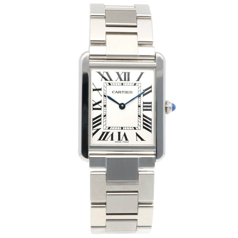 卡地亞 Tank Solo LM 男士腕錶，不鏽鋼材質，型號 W5200014(3169)，石英機芯，翻新，二手，男士-7