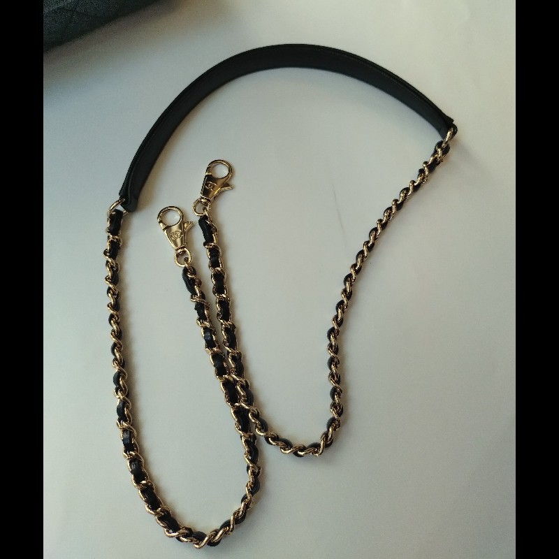 Chanel 紅把黑荔枝皮金鍊兩用包 Coco handle 23-22