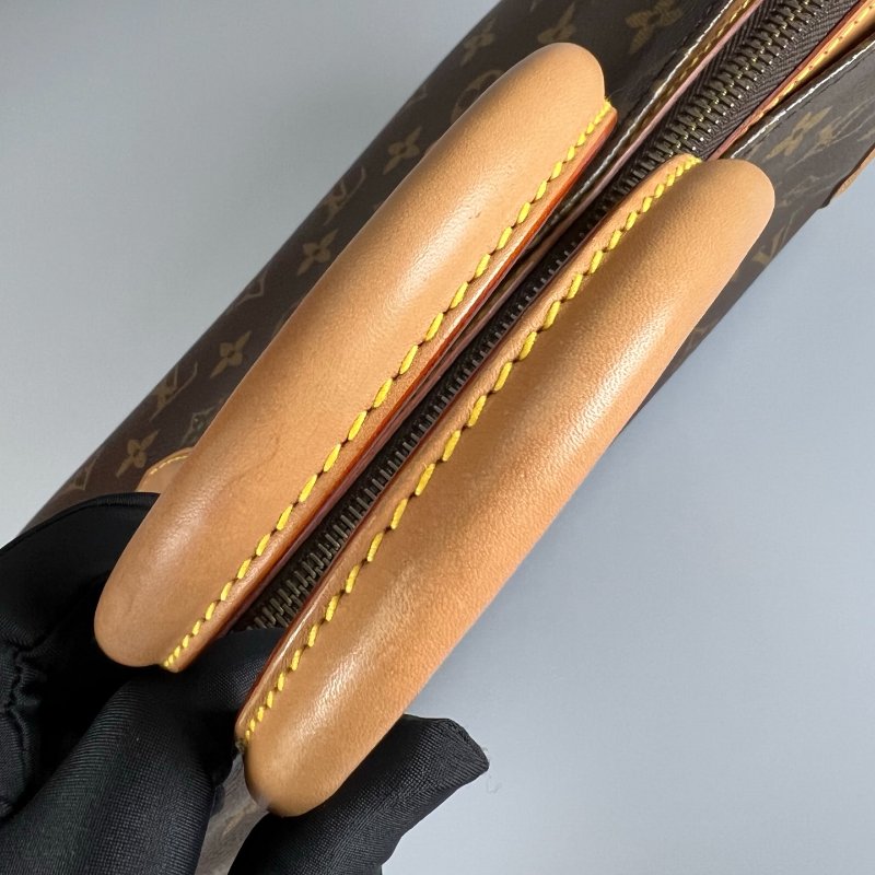 LV M40009 老花雙金球三角手提包-7