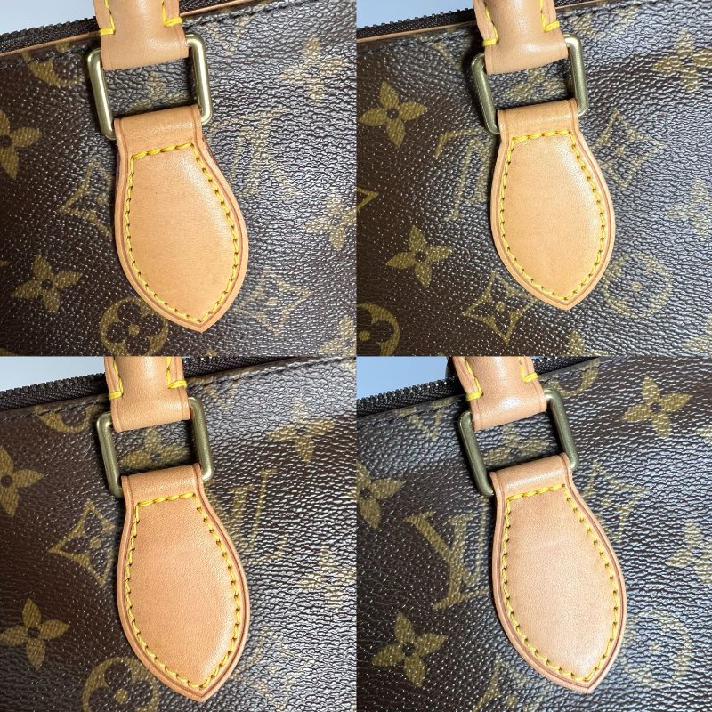 LV M40009 老花雙金球三角手提包-10