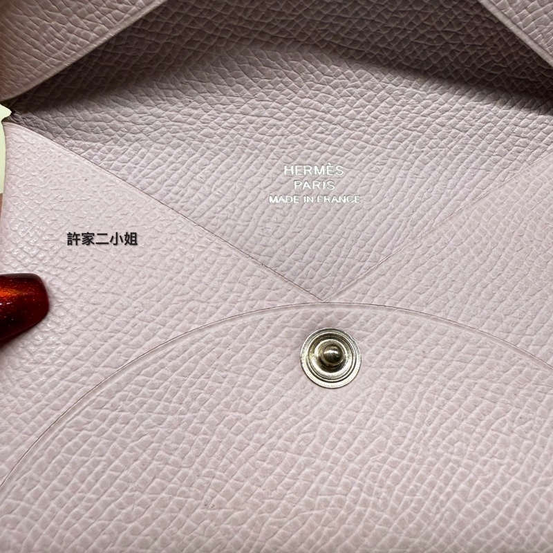 Hermes 97新 Calvi 卡包 錦葵紫-5