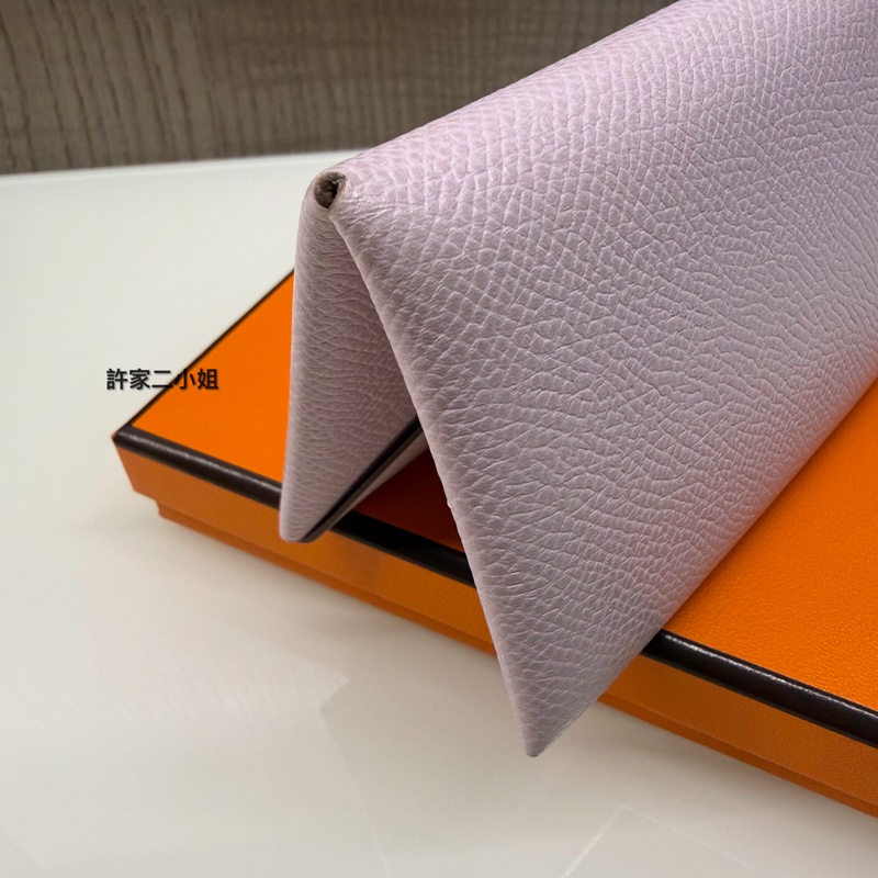 Hermes 97新 Calvi 卡包 錦葵紫-7