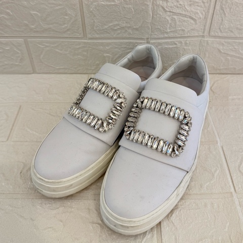 RV白色方鑽小白鞋 37號✨ 便宜割愛賣