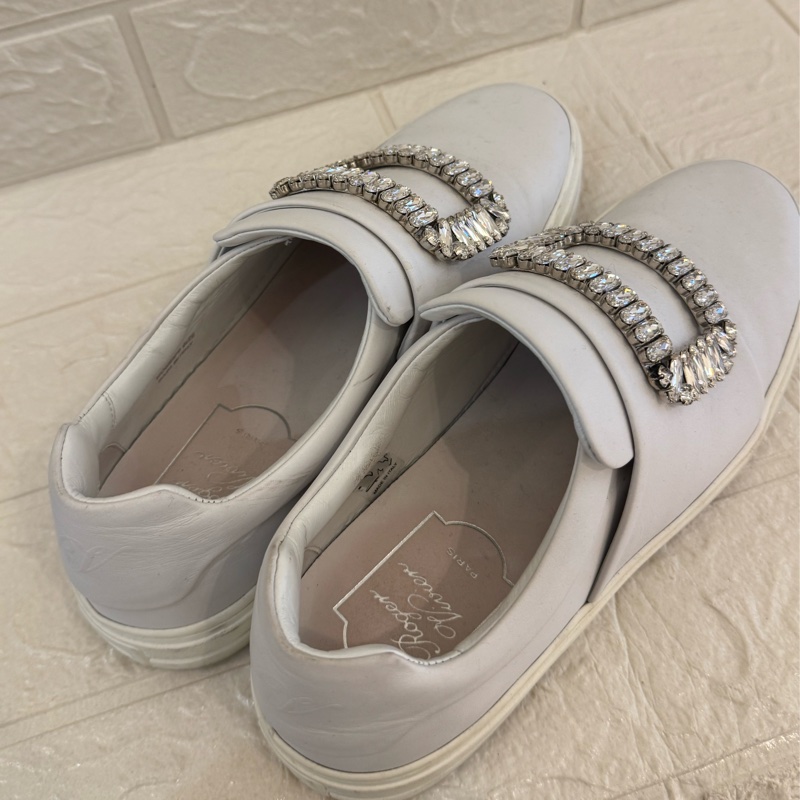 RV白色方鑽小白鞋 37號✨ 便宜割愛賣-20