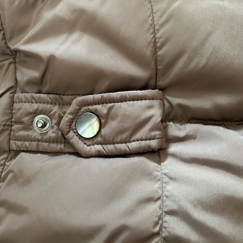 i blues club棕色毛毛領可修身羽絨衣-8