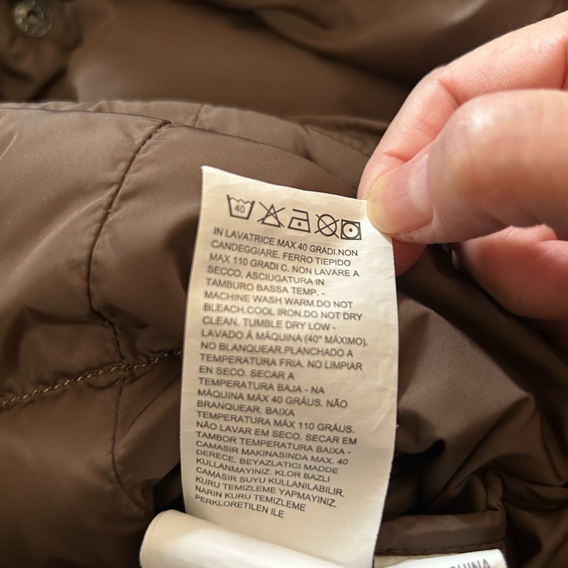 i blues club棕色毛毛領可修身羽絨衣-13